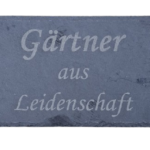 Schiefer Tafel 10 x 30cm "Gärtner aus Leidenschaft 2"