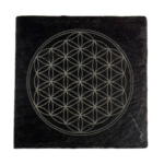 Schiefer Untersetzer 10 x 10cm "Blume des Lebens"
