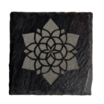 Schiefer Untersetzer 10 x 10cm "Mandala"