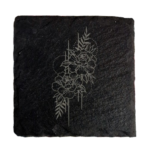 Schiefer Untersetzer 10 x 10cm "Blume 1"