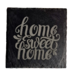 Schiefer Untersetzer 10 x 10cm "Home sweet home"