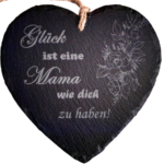 Schiefer Herz 15 x 15cm "Muttertag 5"