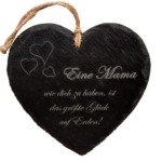 Schiefer Herz 15 x 15cm "Muttertag 3"