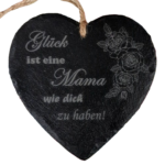 Schiefer Herz 15 x 15cm "Muttertag 1"