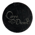 Schiefer Untersetzer Ø 10cm "Carpe Diem"