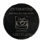 Schiefer Untersetzer Ø 10cm "Drinks"