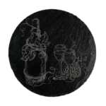 Schiefer Untersetzer Ø 10cm "Wein 2"